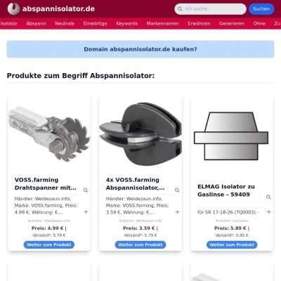 Screenshot abspannisolator.de