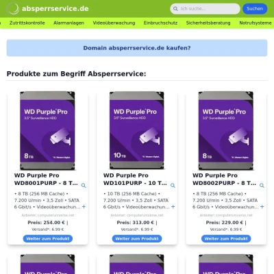 Screenshot absperrservice.de