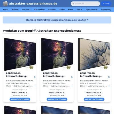 Screenshot abstrakter-expressionismus.de