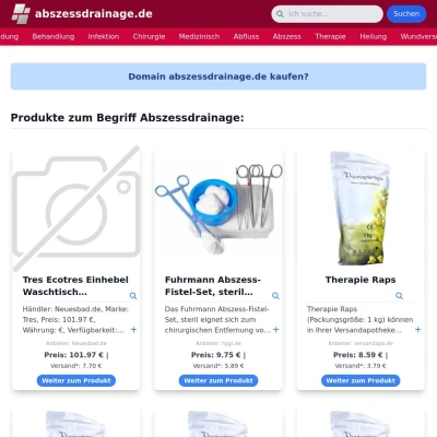 Screenshot abszessdrainage.de