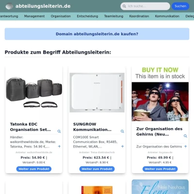 Screenshot abteilungsleiterin.de