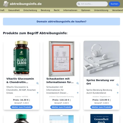 Screenshot abtreibungsinfo.de