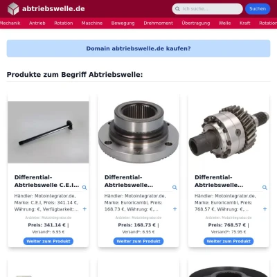 Screenshot abtriebswelle.de