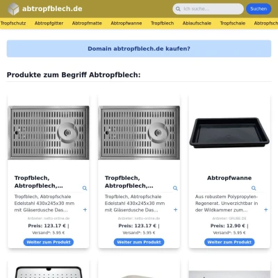 Screenshot abtropfblech.de