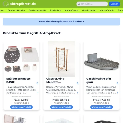Screenshot abtropfbrett.de