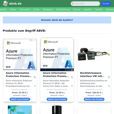 Screenshot abvb.de