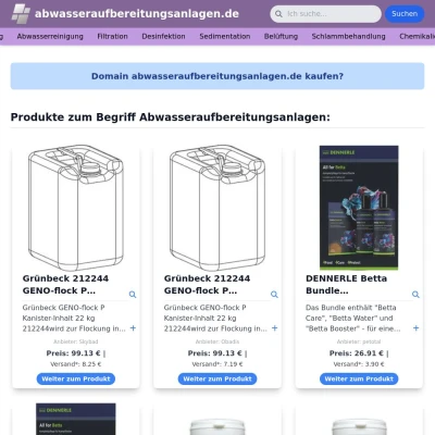 Screenshot abwasseraufbereitungsanlagen.de