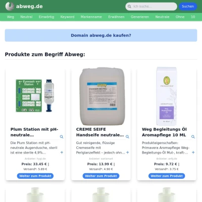 Screenshot abweg.de