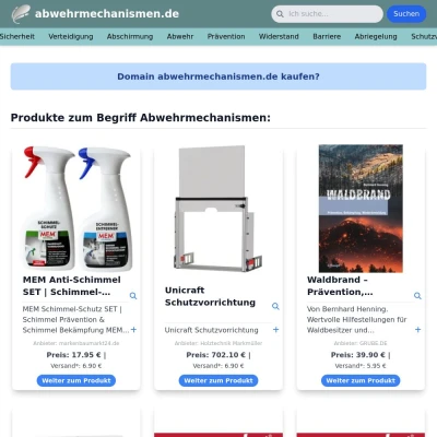 Screenshot abwehrmechanismen.de