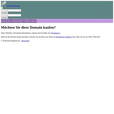 Screenshot abwesenheiten.de