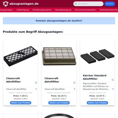 Screenshot abzugsanlagen.de