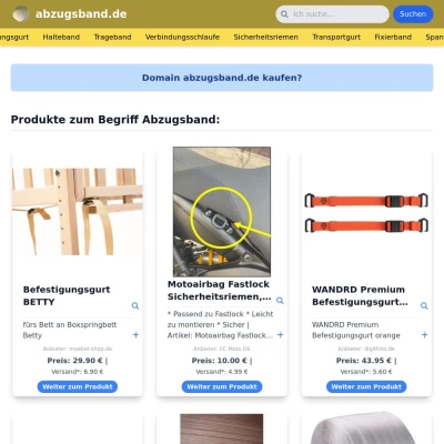 Screenshot abzugsband.de