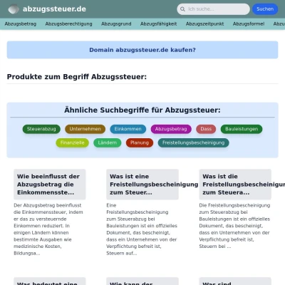 Screenshot abzugssteuer.de