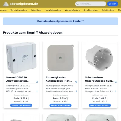 Screenshot abzweigdosen.de