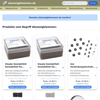 Screenshot abzweigklemmen.de