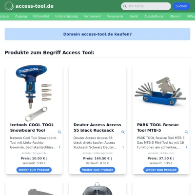 Screenshot access-tool.de