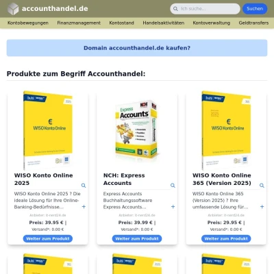 Screenshot accounthandel.de