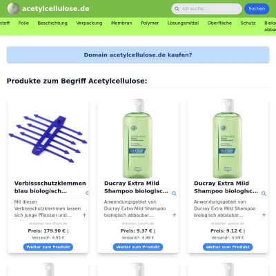 Screenshot acetylcellulose.de