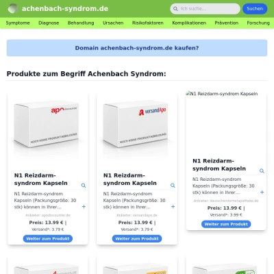 Screenshot achenbach-syndrom.de