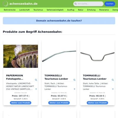 Screenshot achenseebahn.de