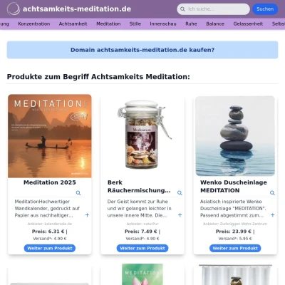 Screenshot achtsamkeits-meditation.de