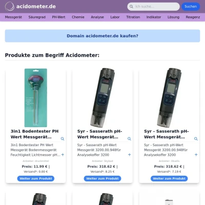 Screenshot acidometer.de