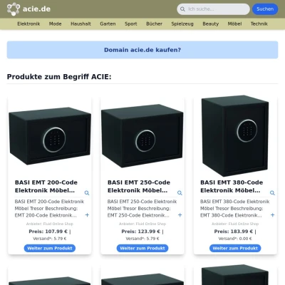 Screenshot acie.de