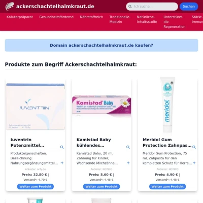 Screenshot ackerschachtelhalmkraut.de