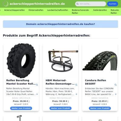 Screenshot ackerschlepperhinterradreifen.de