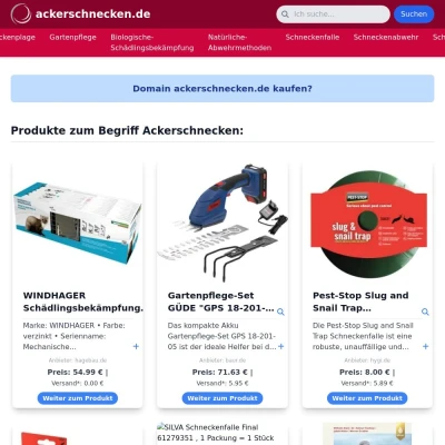 Screenshot ackerschnecken.de