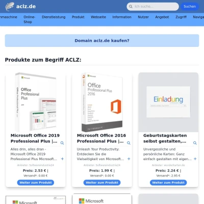 Screenshot aclz.de