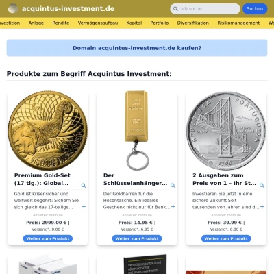 Screenshot acquintus-investment.de