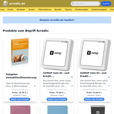 Screenshot acredis.de