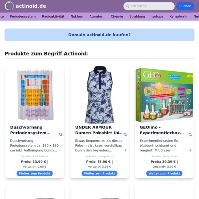 Screenshot actinoid.de