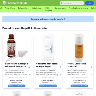 Screenshot actinomycin.de