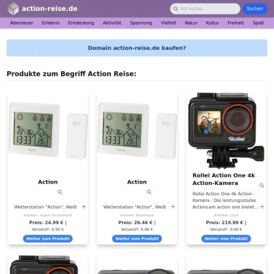 Screenshot action-reise.de