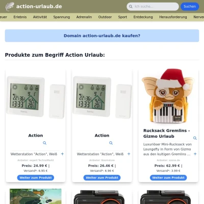Screenshot action-urlaub.de
