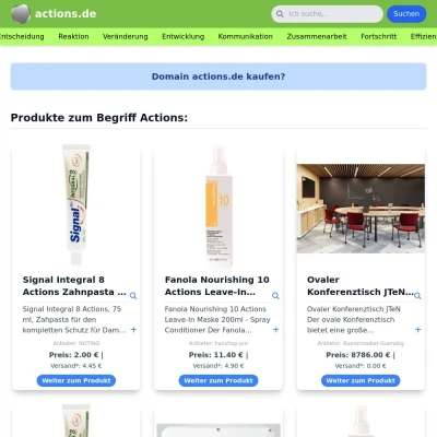 Screenshot actions.de