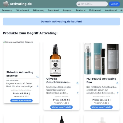 Screenshot activating.de