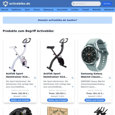Screenshot activebike.de