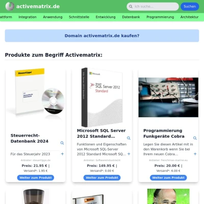 Screenshot activematrix.de