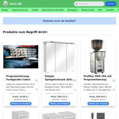 Screenshot acuc.de