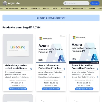 Screenshot acym.de