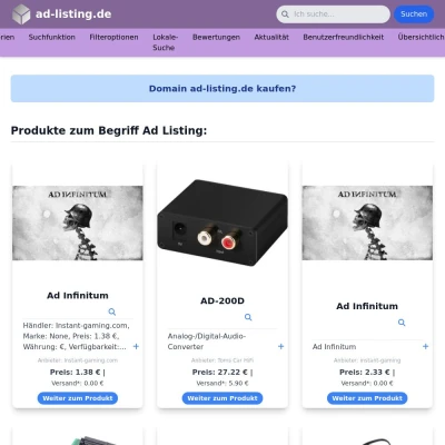 Screenshot ad-listing.de