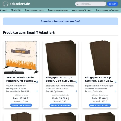 Screenshot adaptiert.de