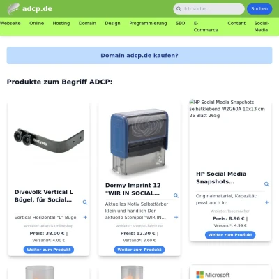 Screenshot adcp.de