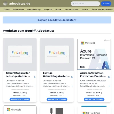 Screenshot adeodatus.de