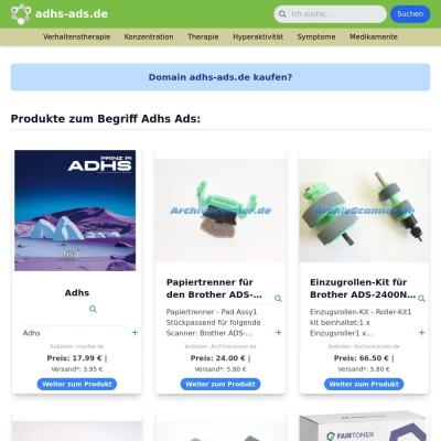 Screenshot adhs-ads.de