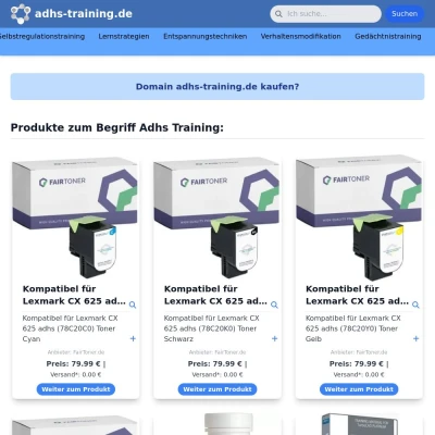 Screenshot adhs-training.de