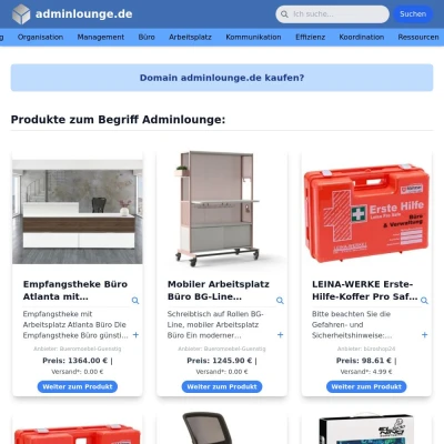 Screenshot adminlounge.de